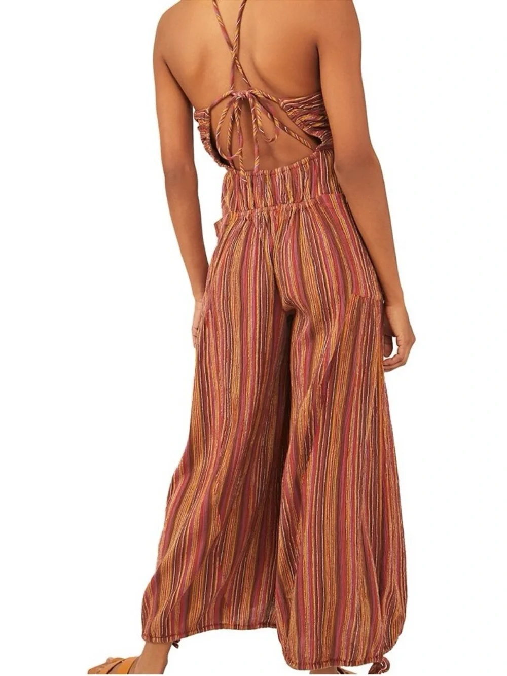Free People Sundaze For Surfin V-Neck Jumpsuit